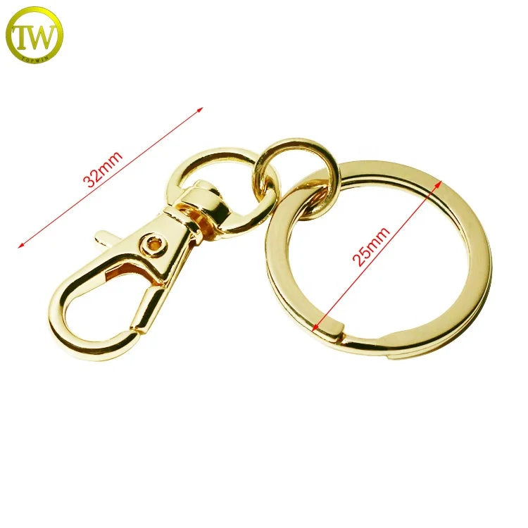Metal Zinc Alloy Car Keyring Accessories with Clasps