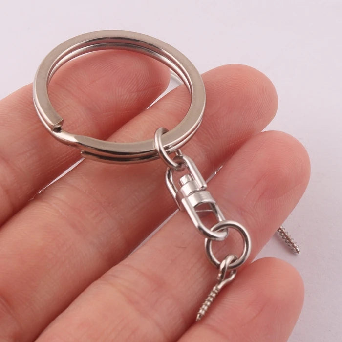 Blank Metal Flat Split Key Ring Keychain for Gifts Accessories Key Chain