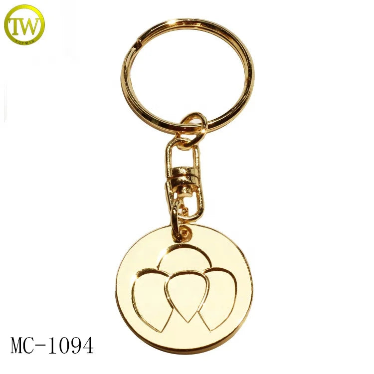 Metal Zinc Alloy Car Keyring Accessories with Clasps